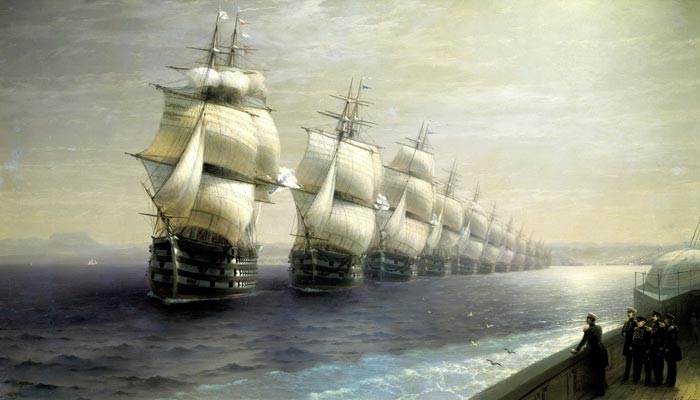 Иван Айвазовский Смотр Черноморского флота в 1849 году